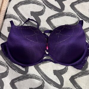 La SENZA Deep Purple Bra with Lace Detail
